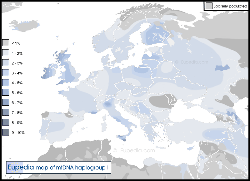 Eupedia map of haplogroup I