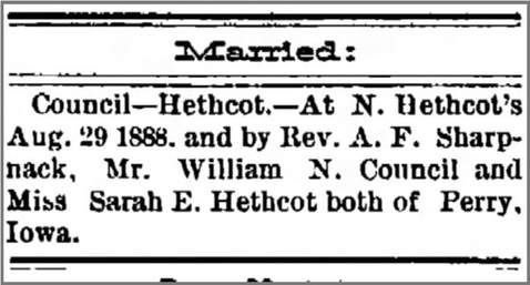 Hethcot-Council Marriage Announcement