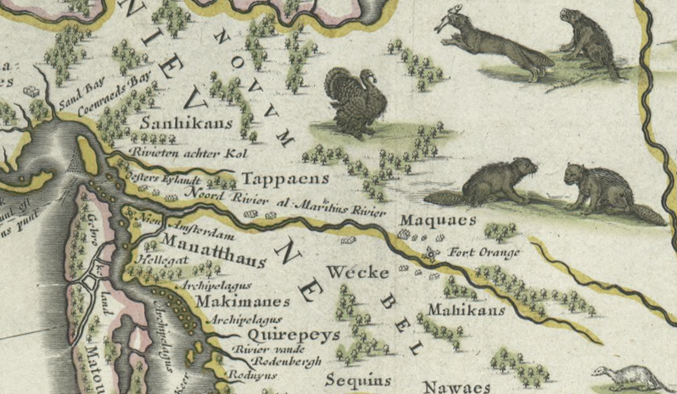 Willem Janszoon Blaeu: ''Nova Belgica et Anglia Nova'' c. 1635 map of Hudson River Area