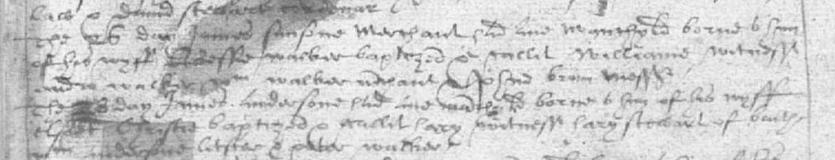 Williame Simson 1637 Baptismal Record